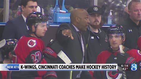 ‘Humbling, honored’: K-Wings, Cincinnati coaches make hockey history - YouTube