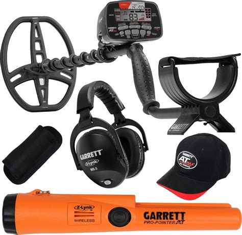 Garrett AT MAX Waterproof Metal Detector, MS-3 Wireless Headphones and Pro-Pointer AT Z-Lynk ...