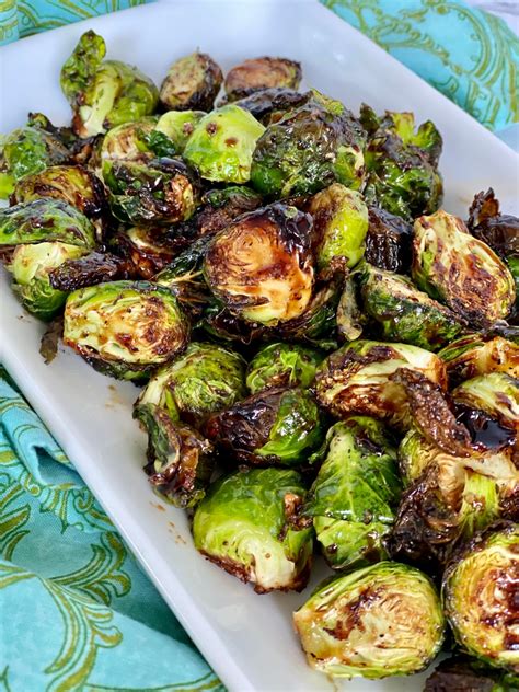 Air Fryer Brussels Sprouts With Balsamic Glaze - Swirls of Flavor