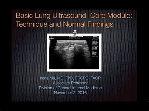 Basic Lung Ultrasound: Technique and Normal Findings - YouTube