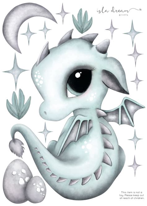 WALL DECALS- DEX the DRAGON | Cute dragon drawing, Baby dragon art ...