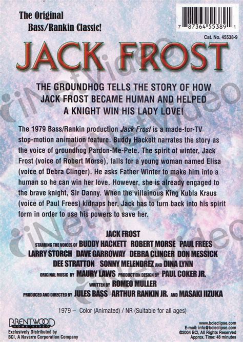 Jack Frost (Animated Film) (The Original Bass / Rankin Classic!)(BRENTWOOD) on DVD Movie