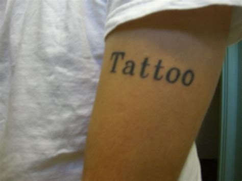 "I have a new tattoo." "Sweet, what is it?" "Tattoo." "Yes, but of what ...