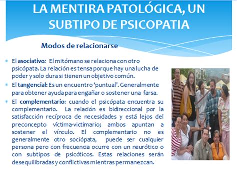 IDEAS, TAREAS Y TRABAJOS COLABORATIVOS: LA MENTIRA PATOLOGICA,UNA VARIANTE DE LA PSICOPATÍA