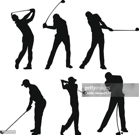 Golf Swing Silhouette Vector Photos and Premium High Res Pictures ...