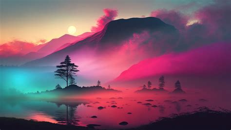 4K Sunset Mountain Landscape Wallpaper, HD Artist 4K Wallpapers, Images and Background ...