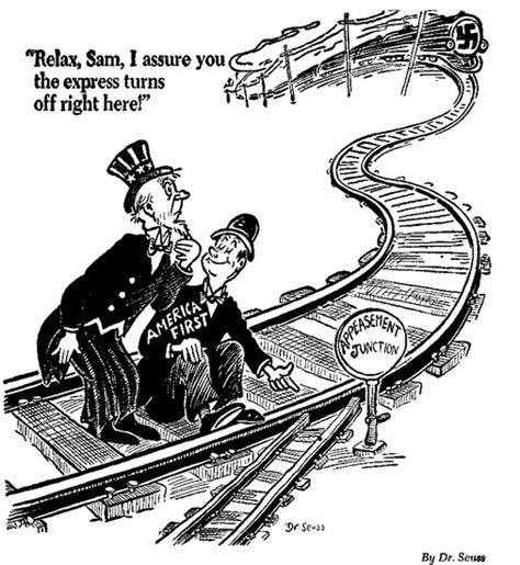 'Appeasement Junction' - A Dr. Seuss cartoon from September 1941 : r/Images