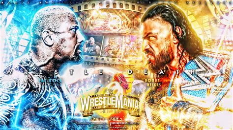 WWE WrestleMania 39 Poster Roman Reigns Vs Rock by WrestleDeath90 on DeviantArt