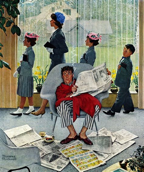 "Sunday Morning" by Norman Rockwell Painting Print on Canvas - Walmart.com