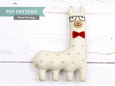 Llama Sewing Pattern Hipster Llama or Alpaca Sew Your Own - Etsy