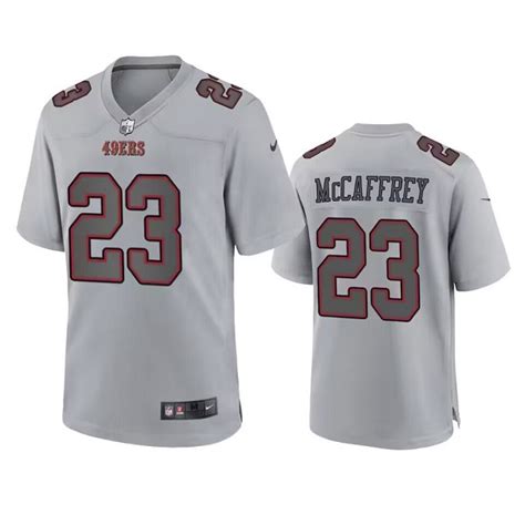 Men's San Francisco 49ers #23 Christian McCaffrey Red Pinstripe With ...