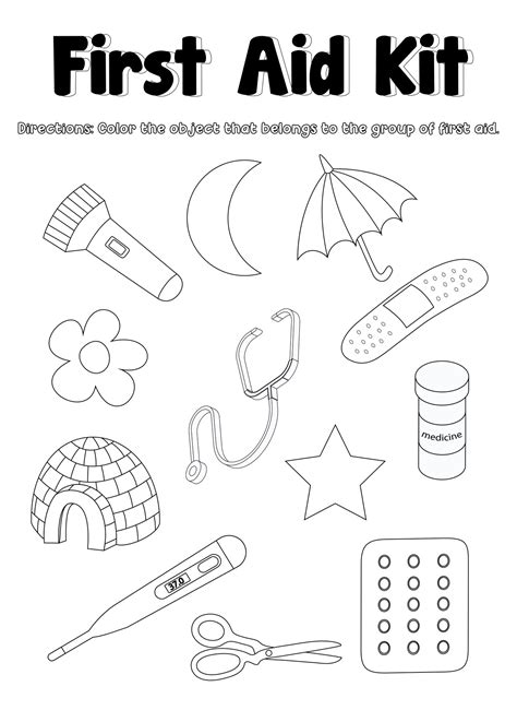 Free Printable First Aid Worksheets - Printable Word Searches