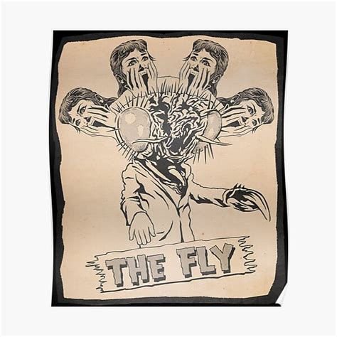 "The Fly vintage sci fi (1958) mono" Poster for Sale by LapinMagnetik | Redbubble