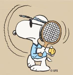 a cartoon dog holding a tennis racquet and ball in his hand while wearing sunglasses