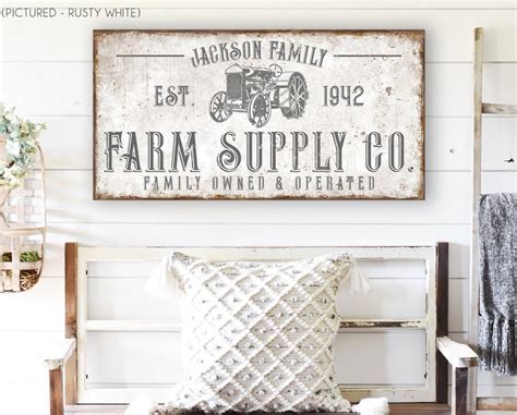 Personalized Farmhouse Sign Custom Family Name Signs Country - Etsy