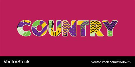 Country concept word art Royalty Free Vector Image