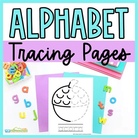 FREE Printable Trace the Picture Alphabet Worksheets