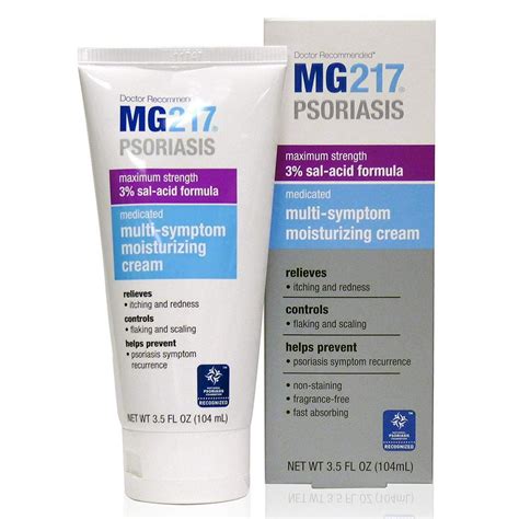 MG217 Psoriasis Cream, 3% Salicylic Acid Multi-Symptom Moisturizing ...