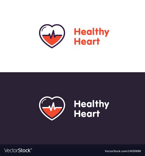 Heart logo design template healthy heart Vector Image