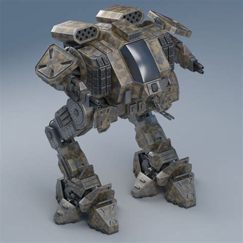 Battle mech Object26 3D model animated rigged | CGTrader