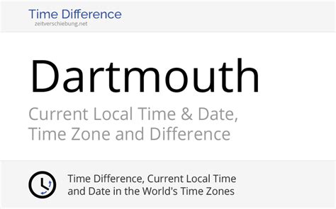 Current Local Time in Dartmouth, Canada (Nova Scotia): Date, time zone, time difference & time ...