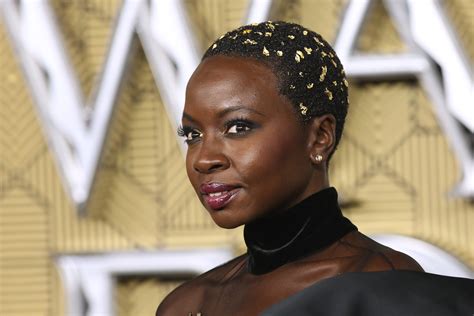 Danai Gurira Wore a Sheer Dress With Gold Accents to ‘Black Panther ...