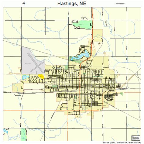 Hastings Nebraska Street Map 3121415