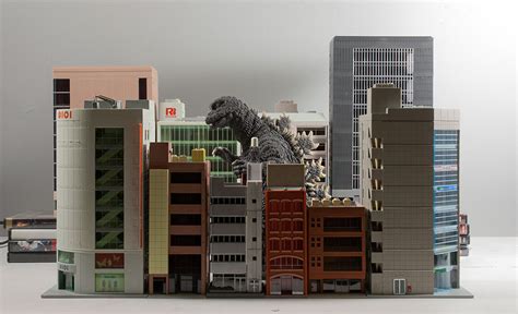 N-Rail: Kaiju Addicts - N scale buildings and monsters