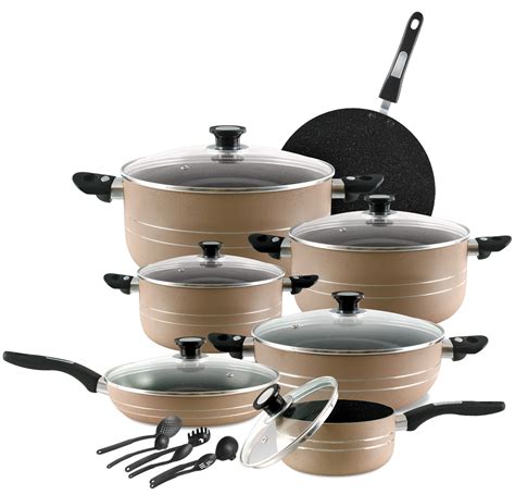 M-304 WONDER CHEF GIFT SET 19 Pcs (3-Coat Marble) – Majestic Cookware