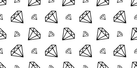 diamond gem seamless pattern jewelry vector isolated background repeat ...