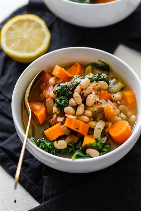 Easy White Bean & Kale Soup - Flora & Vino