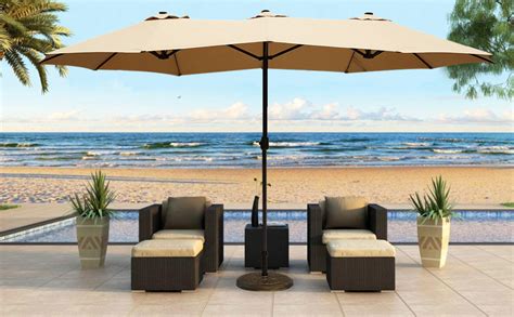 Amazon.com : Le Papillon 14 ft Patio Outdoor Umbrella Double-Sided Aluminum Table Patio Umbrella ...