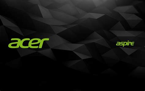 the logo for acer aspire is shown on a black background with triangular shapes