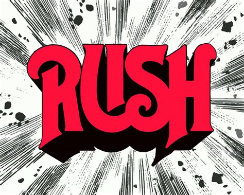 Rush Logo Wallpaper in Red and Black