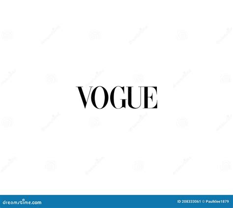 Vogue Clamp Logo Editorial Illustrative On White Background Editorial Photo - Illustration of ...