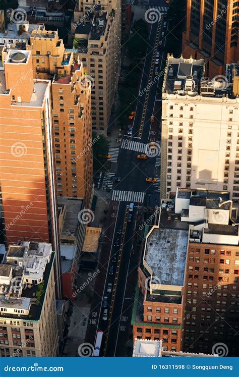 New York City Street Aerial View Stock Photo - Image of high, scene ...