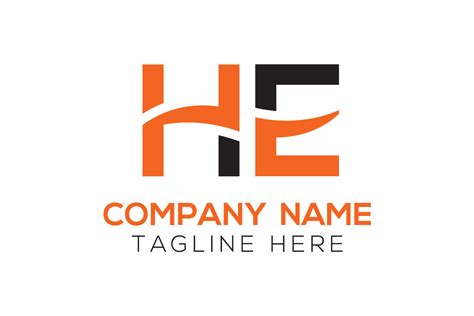 HE Logo Design Vector Template Graphic by Rana Hamid · Creative Fabrica