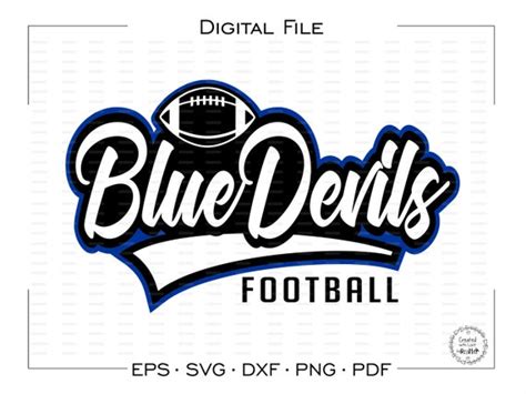 Blue Devils Football svg Football svg Blue Devil Football | Etsy