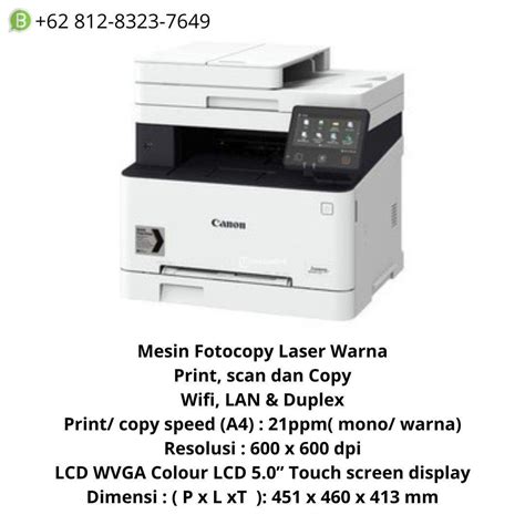 Mesin Printer Fotokopi Warna Multifungsi Canon Imageclass MF 643cdw ...