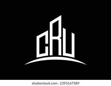 Letter Cru Building Vector Monogram Logo Stock Vector (Royalty Free ...