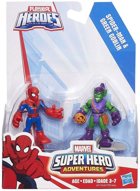 Marvel Playskool Heroes Super Hero Adventures Spider-Man Green Goblin ...