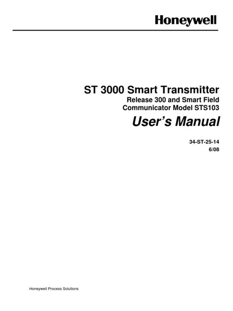 ST 3000 Smart Transmitter Manual PDF | PDF | Pressure Measurement ...