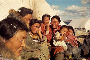 Group portrait of Inuit Indians, Northwest Territories, Canada, North ...