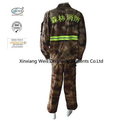 Camouflage Forest Fire Fighting FR Uniform With Reflective Tape Manufacturers and Suppliers ...