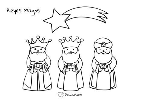 Los Tres Reyes Magos para colorear - Dibujo #2397 - Dibujalia