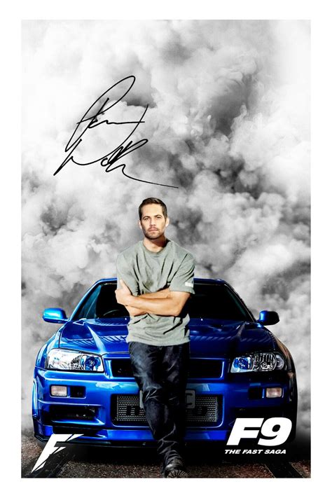 Paul Walker Fast & Furious 9 Signed A4 Photo Print Autograph | eBay