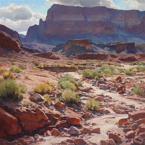 Vermillion Variety by Josh Elliott, Oil, 40 x 40 | Landscape art, Western landscape, Desert painting