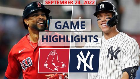 Boston Red Sox vs. New York Yankees Highlights | September 24, 2022 ...