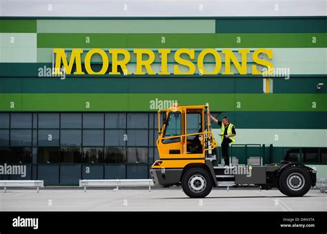 Morrisons supermarket store, with delivery trucks Stock Photo - Alamy