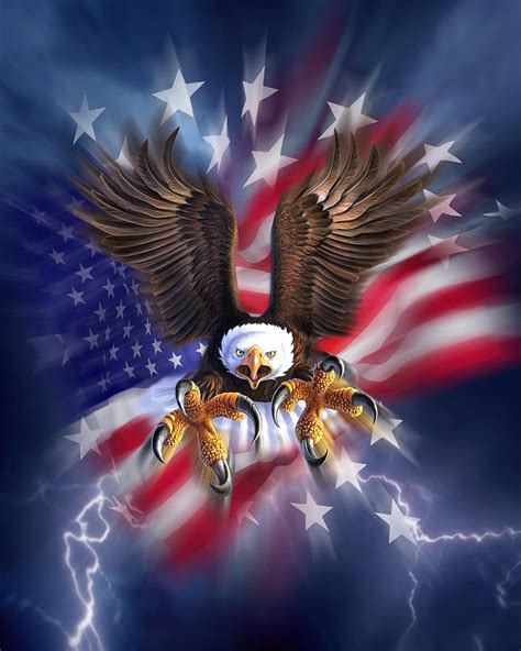 Eagle Burst Digital Art by Jerry LoFaro